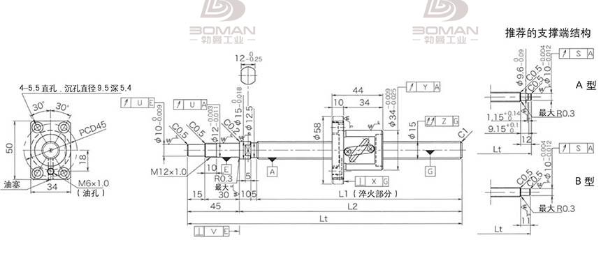 KURODA GP1505DS-BALR-0400B-C3F 黑田丝杠螺母怎么拆下来