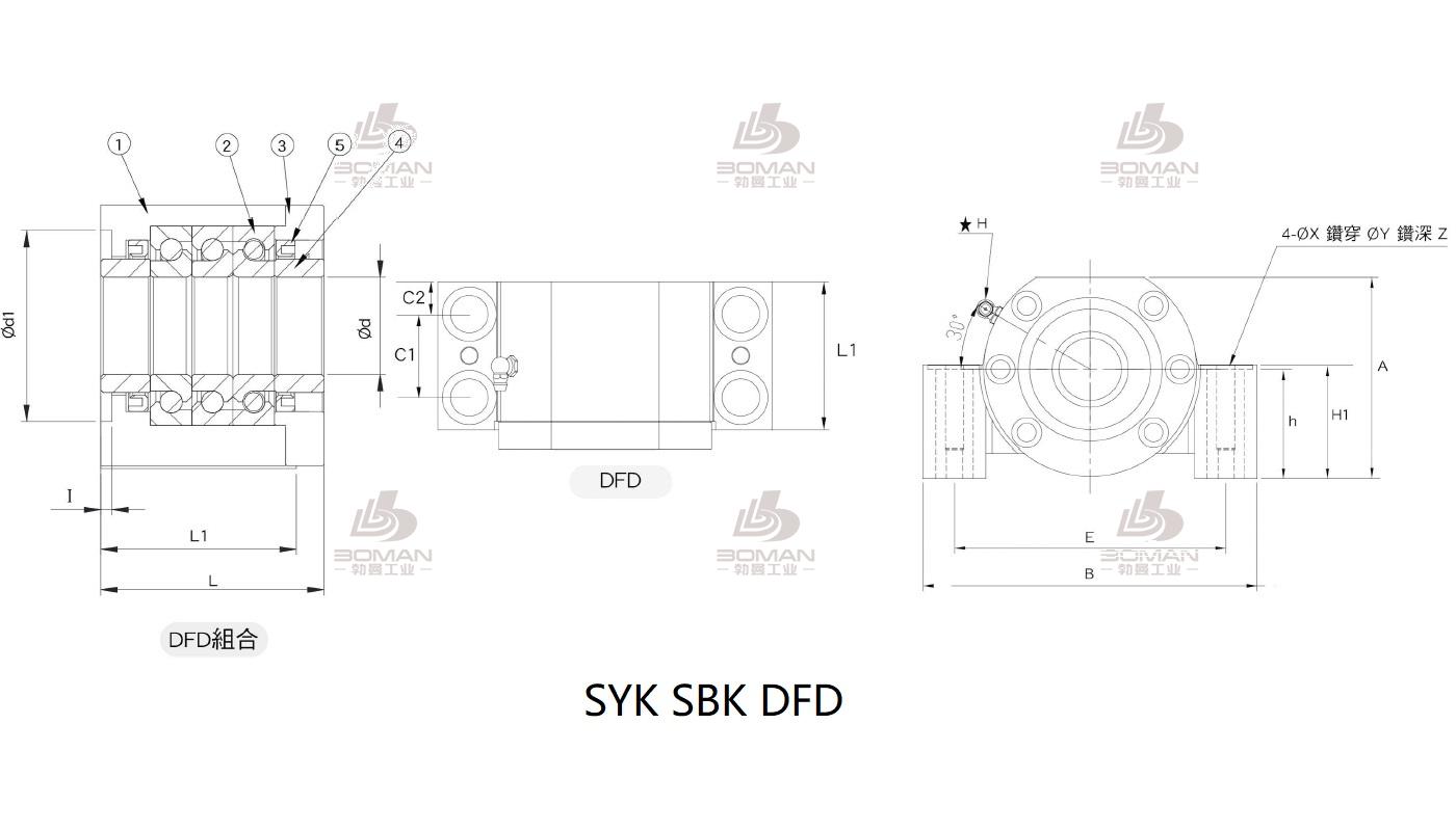 SYK AK25 syk丝杆固定端和支撑端