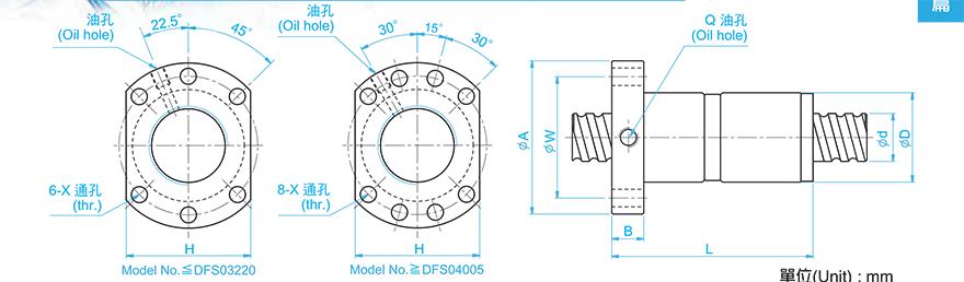 TBI DFS02505-3.8 tbi滚珠丝杠型号说明