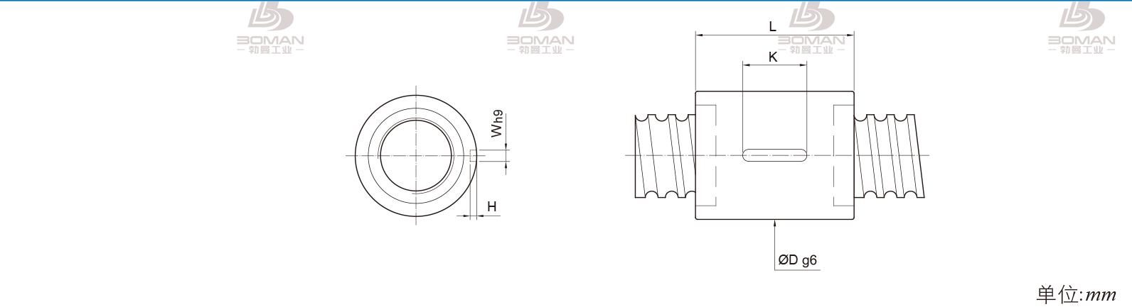 PMI RSIC5012-4 pmi滚珠丝杆的轴环作用